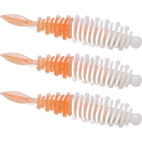 Kit de 10 leurres souples bicolores en silicone, imitation queue d'aiguille, pour la pêche à la perche et au poisson-chat (SZCOLOR:C). (1/5)