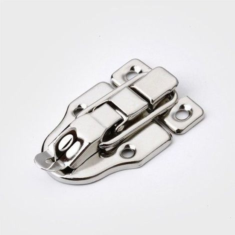 Lot de 2 Cas à Bascule Attraper Fermeture Fermoir Loquet Verrouillage serrure moraillon-argent,Irisfr (1/5)