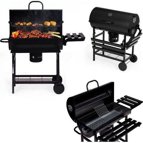 Charcoal Garden Grill with Thermometer and Ash Catcher