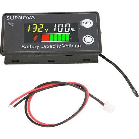 Batteriekapazitätstester mit LCD-Farbbildschirm, Gleichspannungsmesser mit Alarmtemperaturfunktion für Elektromobile