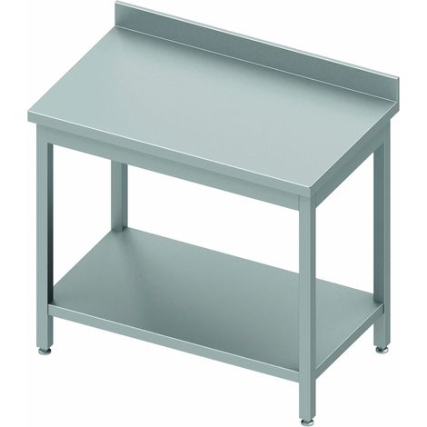 Table Inox avec Etagère & Dosseret - Gamme 600 - Stalgast