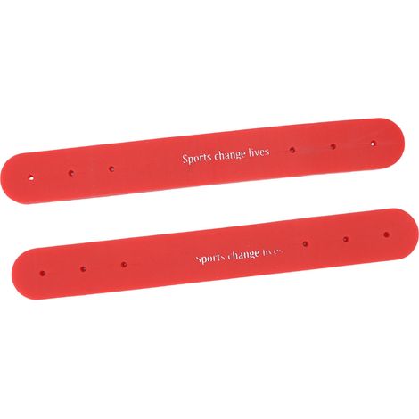 1 paire de sangles d'éperons universelles et réglables en TPE pour bottes d'équitation, couleur rouge. (1/5)