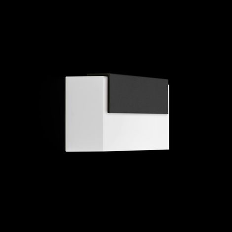 Lampada led applique da esterno art 100 top 4000k nero lombardo ll116002n (1/4)