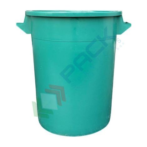 Bidone industriale 35 litri in PEHD con manici - Verde - Mobil Plastic