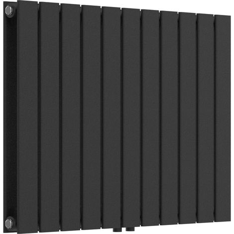 Radiatore a doppio pannello 1097 watt acciaio 60 x 80 cm nero 030010472