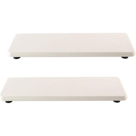 Lot de 2 plateaux absorbants en pierre, porte-savon pour évier de cuisine/salle de bain, plateau en diatomite pour flacons de savon et de cosmétiques dans les maisons modernes, 10 cm l x 22 cm L, blan (1/4)