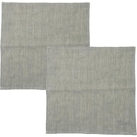 THUN Set 2 tovaglioli Bloomia, 75% cotone, 25% lino, Collezione Giardino di primavera, 40x40 cm