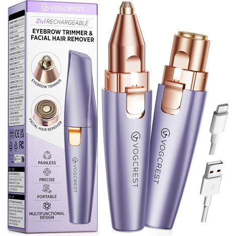 Tondeuse pour le visage et les sourcils (Violet) (1/5)