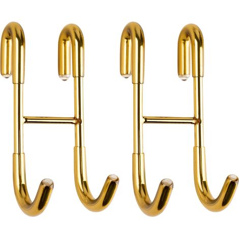 Paquet de 2 crochets de porte de douche en verre, crochets d'étagère en acier inoxydable 304, crochets de porte de douche en verre sans cadre de salle de bain, crochets de cuisine et de garde-robe, cr (1/5)