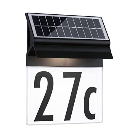 Aplique solar negro para exterior 18x23 cm Paulmann