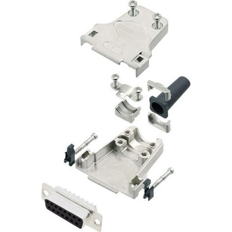 Kit embase SUB-D femelle Nombre de pôles: 15 encitech DTZF15-DBS-K 6355-0044-12 180 ° fût à souder 1 set (1/2)