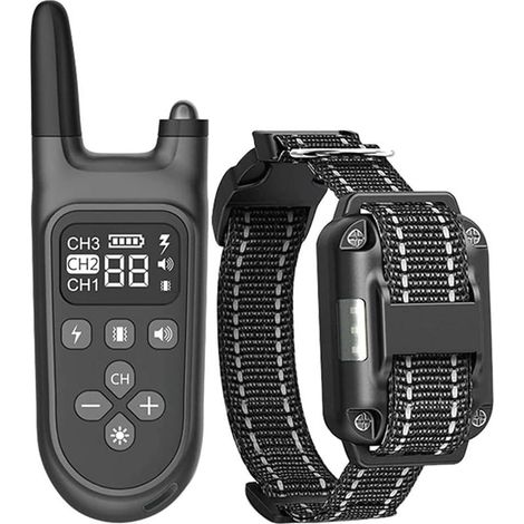 Collier Anti-Aboiement Automatique pour Chien avec Correction par Vibration et Stimulus électrique Ajustable (1/4)