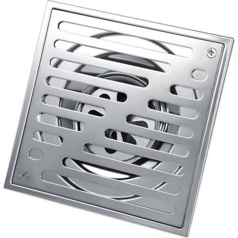Drain de sol carré en acier inoxydable, Anti-odeur, pour salle de bain, douche, grand calibre (1/3)