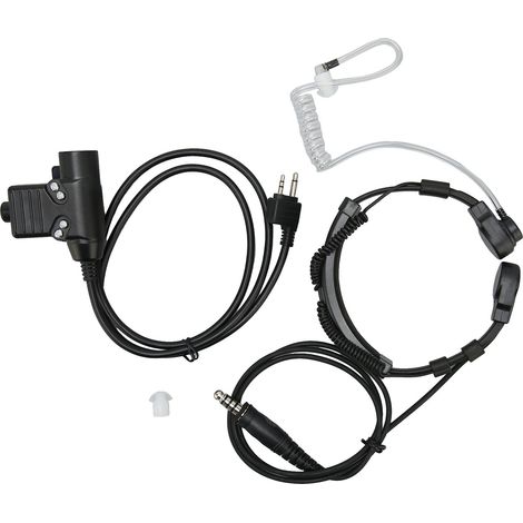 Adaptateur PTT U94 pour micro-gorge et écouteur, compatible radios Alan et Midland, communication mains libres. (1/5)