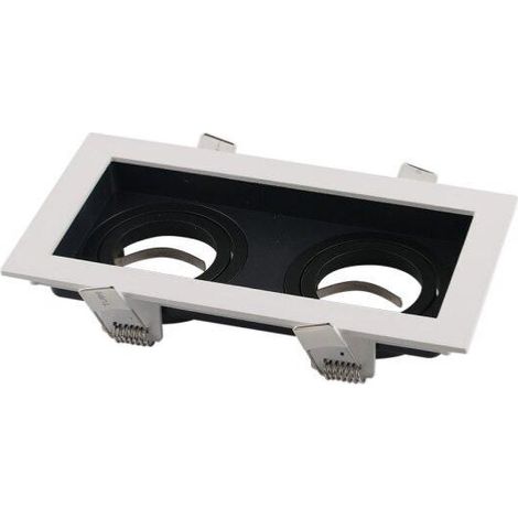 Support Spot GU10 Encastrable Orientable Double Projecteur - SILUMEN