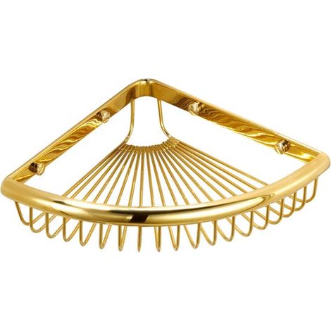 Étagère de Douche - Panier de douche - Étagère d'angle - Étagère de baignoire - Accessoires de vêtements pour bébé de salle de bain - Installation par perforation - 210 x 210 x 55 mm (1/5)