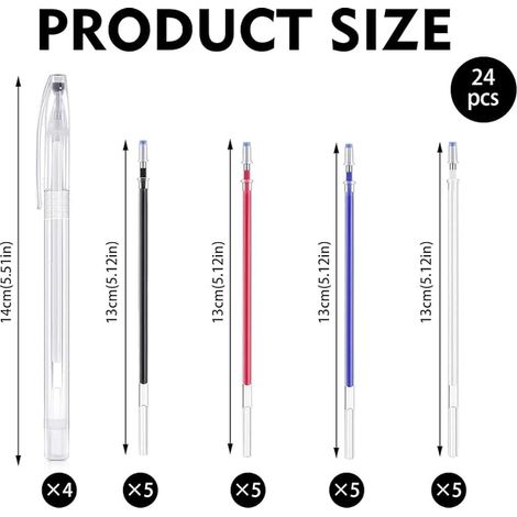 Fabric Marking Pencil, Sewing Set with Colours (Black, White, Red, Blue) Accessories for Sewing, Quilting, Leather Marking and Craft (1/4)