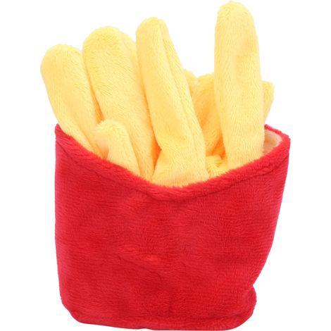 1 jouet à mâcher pour chien, simulation de frites, peluche douce pour petits et moyens chats et chiens (1/4)