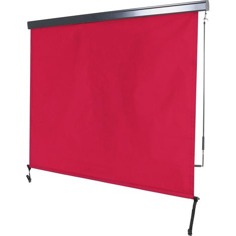Toldo vertical HHG-621, toldo vertical, protección visual, persiana exterior, protección UV 50, tejido, 250 x 180 cm, rojo burdeos (1/5)