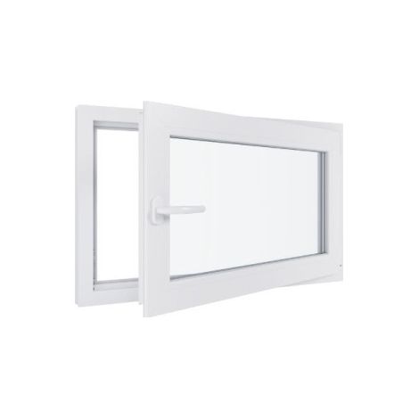 Finestra in PVC - Triplo vetro - Bianco - 1100 mmx600 mm cm