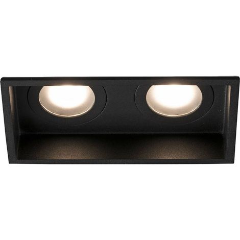 Faro HYDE - Faretto da incasso a soffitto da incasso nero, GU10, IP44 (1/4)