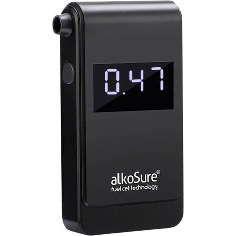 alkoSure Etilometro Nero (opaco) 0.00 fino a 4.00 ‰ incl. display, Visualizzazione diverse unità (1/4)