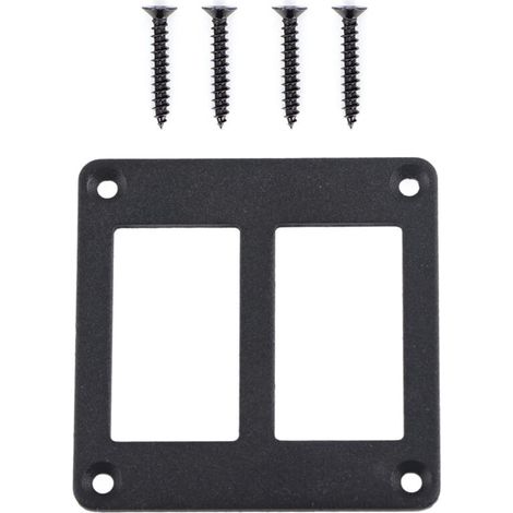 Jeffergarden Boîtier de panneau pour interrupteur à bascule à 2 voies, support de fixation, en aluminium durable pour bateaux, camping-cars, SUV, véhicules marins, voitures, remorques et camions.-DOU