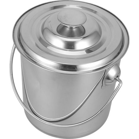 Seau En Acier Inoxydable 304 Ø20×h20 Cm Avec Couvercle Hermétique Contenant Alimentaire Multifonction Pour Stockage Riz Et Eau Usage La Cuisine Et Conservation Quotidienne (1/5)