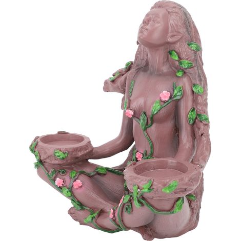 Porte-bougie décoratif Déesse de la Forêt pour jardin ou terrasse (1/5)
