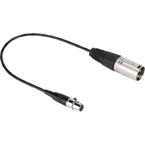 Câble audio mini XLR 3 broches femelle à boîtier en cuivre intégral vers XLR 3 broches mâle à boîtier en alliage de zinc (1/5)