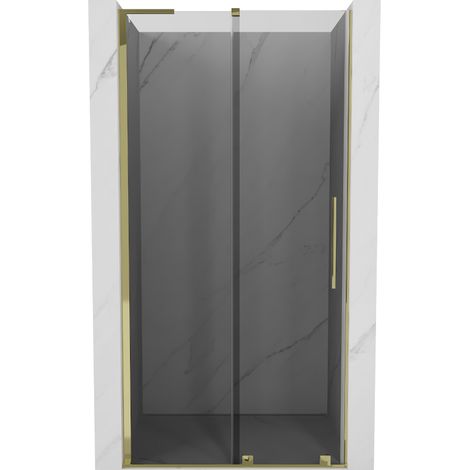 Mexen Velar L porte de douche coulissante 90 cm, graphite, or - 871-090-003-41-50 (1/5)
