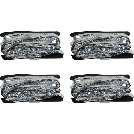4 pièces rideaux de fond en lamé holographique feuille métallique 1x2m décoratifs réutilisables pour mariage photographie argent (1/5)