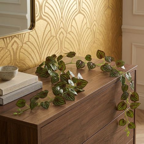 160cm Artificial Watermelon Peperomia Garland Hanging Decoration (1/4)