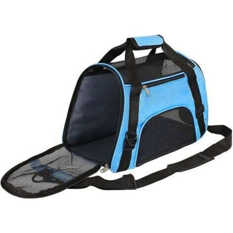 Sac de transport pour chat, sac de transport pour animal de compagnie, sac de transport pour chien, bleu (1/5)