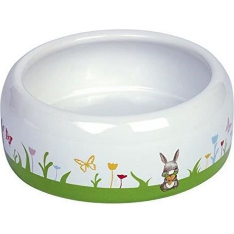 Gamelle - Céramique - 14 cm - 500 ml - Motif Printemps - Blanc Multicolore - 1 Pièce