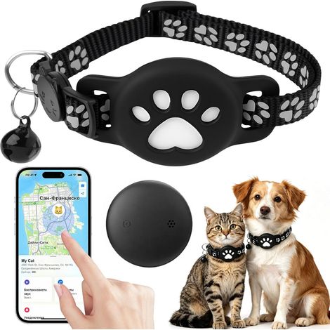 GéNéRique Collier GPS Chat, Traceur GPS Chat, 2026 Nouveau Traceur GPS Chat Tracker, sans Carte Sim, sans Abonnement Mensuel, avec iOS & Android, Localisation Temps RéEl, ImperméAble Et Durable