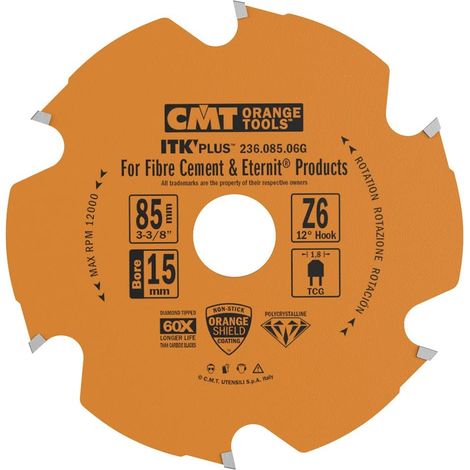 236.085.06G SIERRA CIRCULAR PARA MAT. ABRASIVOS DP D=85X1,8/1,4X15 Z6 TCG