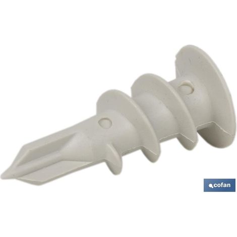 COFAN taco nylon 15x33 para placas caja 100 unid. , Tacos de nylon destinados para fijaciones en paneles de cartón yeso. Adecuados para la fijación de cuadros, apliques, evaporad