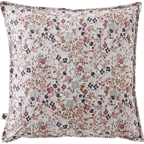 ANEMONE - Coussin 60x60 Déhoussable Tissu Déperlant Motif Fleuri (1/4)