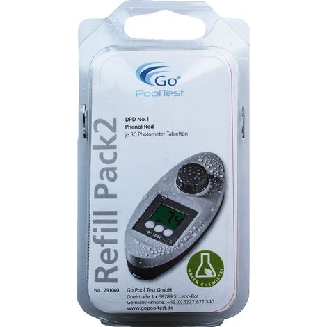 Recharge n°2 pour photomètre électronique Pooltest – 30 comprimés DPD 1 et 30 comprimés Phenolred – Compatible GoTest, Scuba, PoolLab