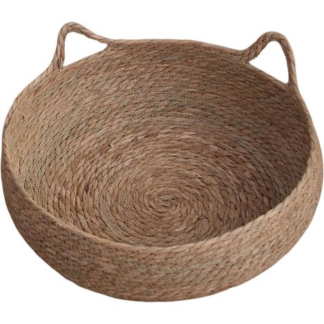 Panier pour chat en tissu respirant (35 x 35 x 13 cm) – Un lieu de repos douillet pour les chatons et les petits chiens, un endroit sûr pour se reposer, un meuble d'intérieur, combat l'ennui
