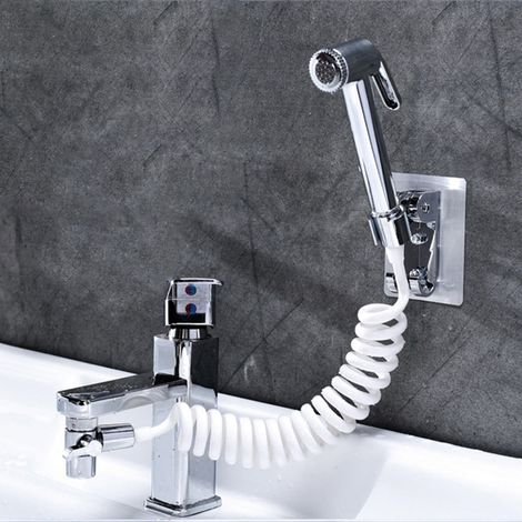 Pulvérisateur Pour Robinet - Tuyau Flexible 120 cm - Adaptateurs Universels Pour Évier Et Salle De Bain - Pour Lavage Animaux Bébés Cheveux Bidet - Lot Complet ×1 (1/5)