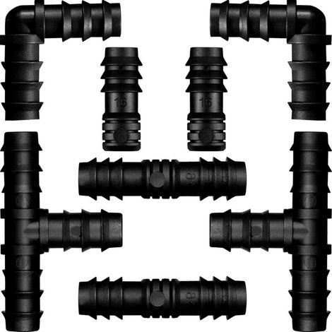 Raccordi per tubi da 16 mm per sistema di irrigazione (misti) (1/5)