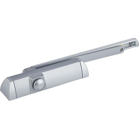 Ferme porte TS 90 type "compact" glissière courte de 338 mm pour porte étoite et tiercée force 3 fixe finition argent - DORMAKABA