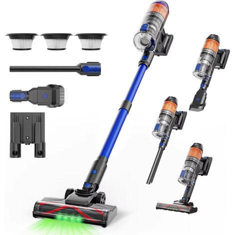 Aspirateur balai rechargeable 500 W, aspiration 50 kPa, autonomie jusqu’à 60 min, écran LED et triple filtration HEPA (1/5)