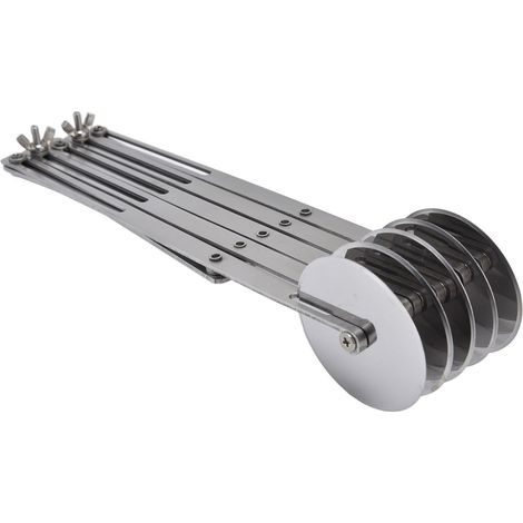 Couteau à pâtisserie 5 lames en inox, roulette à pizza et découpe de pâte, coupe-gâteaux et pâtisserie, outil de boulangerie multifonction (1/5)