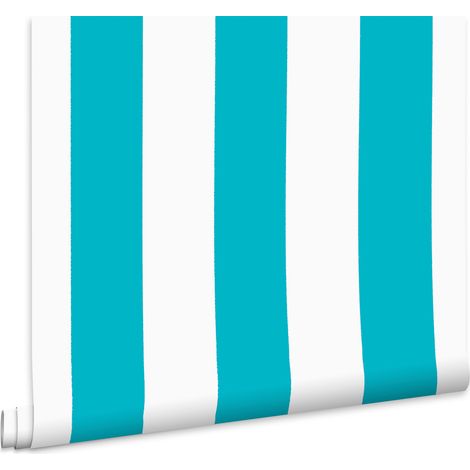 Woezel & Pip Kinderzimmer Vliestapete Streifen Blau - 10mx53cm