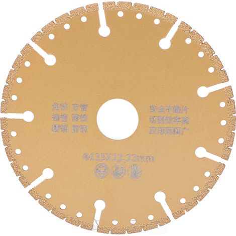Disque de coupe multifonction 125 x 22,23 mm pour acier et métal, lame de scie à brasage (1/5)