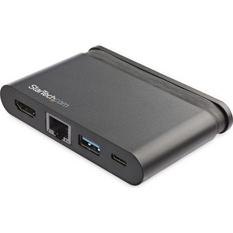 StarTech.com Adaptateur multiport AV numérique USB-C avec Power Delivery jusqu'à 100 W - Avec fil - USB 3.0 (3.1 Gen 1) Type-C - USB Type-A,USB Type-C - 10,100,1000 Mbit/s - IEEE 802.3,IEEE 802.3ab,IE