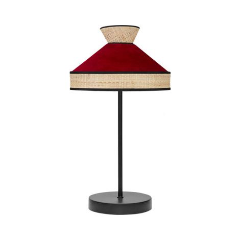 Tischlampe Fabrizio 1xe14 Natur/rot 45x20x20 cm